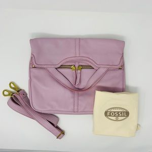 NWOT Fossil Erin Tote/Crossbody in Lilac Leather